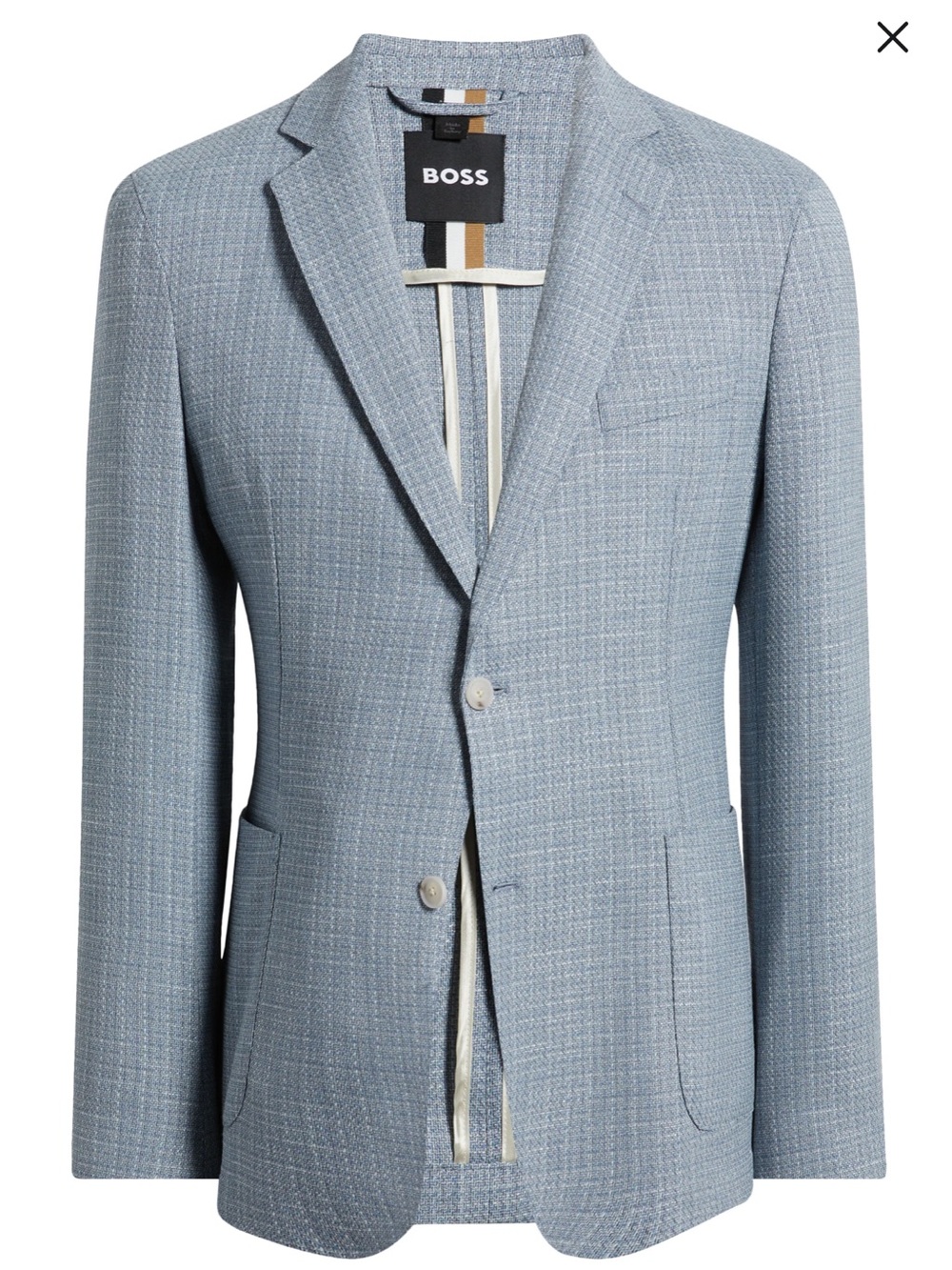BOSS Light Blue Textured Sport Coat